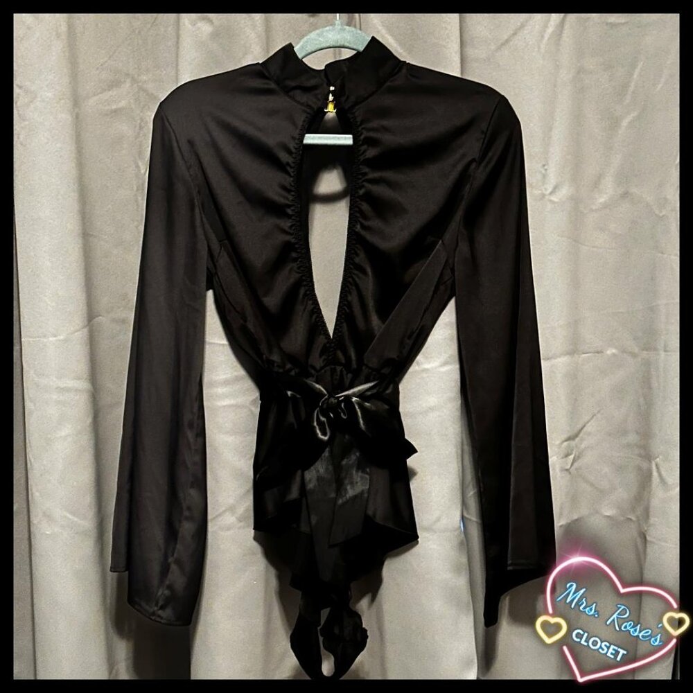 Black Long Sleeved Playsuit NOT Melissa Sized Medium